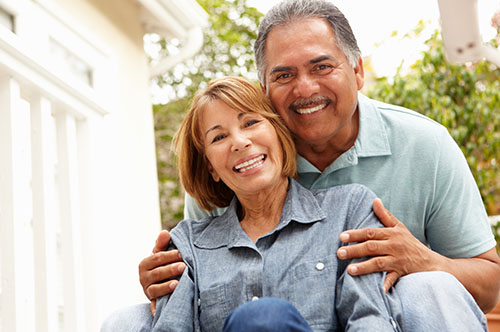 Senior Couple Relaxing in Garden